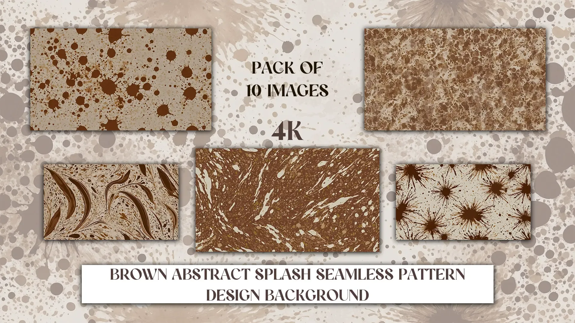 Brown and Beige Abstract Splash Seamless Background Textures image